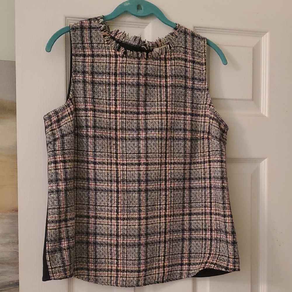 Plaid Sleeveless Top